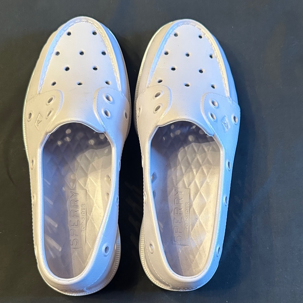 Sperry Perforated Lavender Loafers